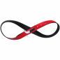 Preview: Reversible calfskin belt in red and black